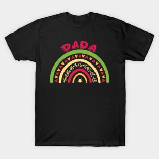 Dada Birthday Rainbow Fathers Day T-Shirt